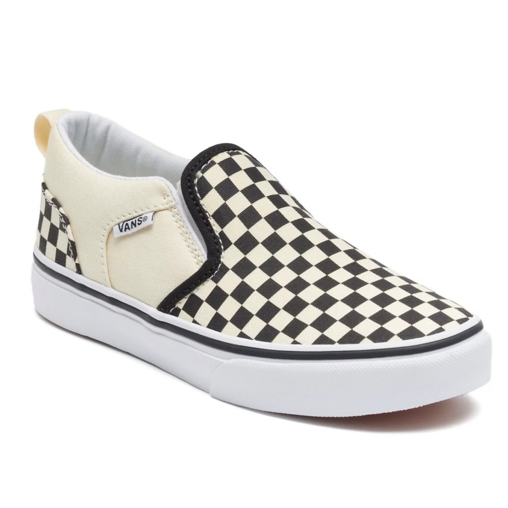 Vans Kids Asher Checkered Slip-on Shoe